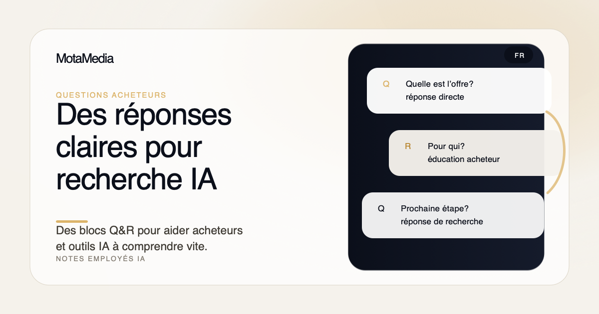 Miniature FAQ acheteurs pour recherche IA
